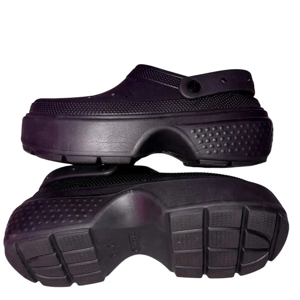 Crocs Stomp Clog Synthetic Black Clogs nwot men’s size 13 platform boot shoes